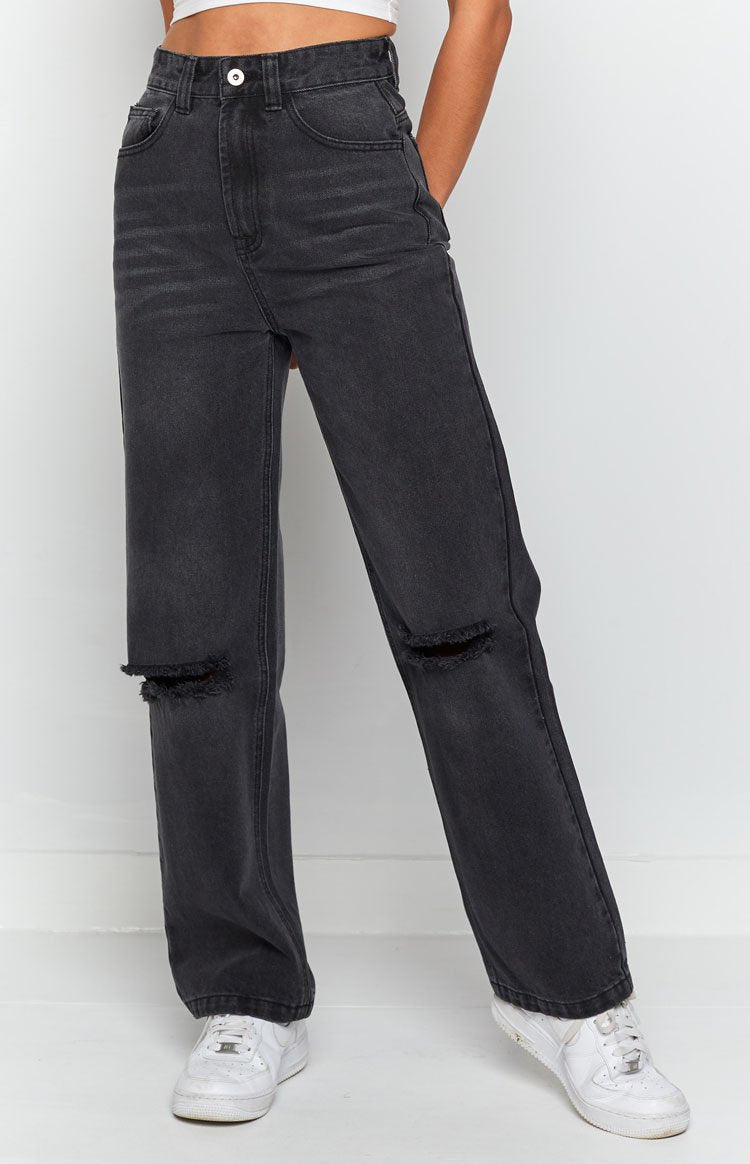 Robin Wide Leg Jeans Black Wash BB Exclusive