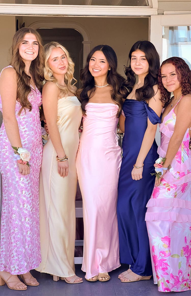 Ella Light Pink Off Shoulder Formal Maxi Dress BB Exclusive