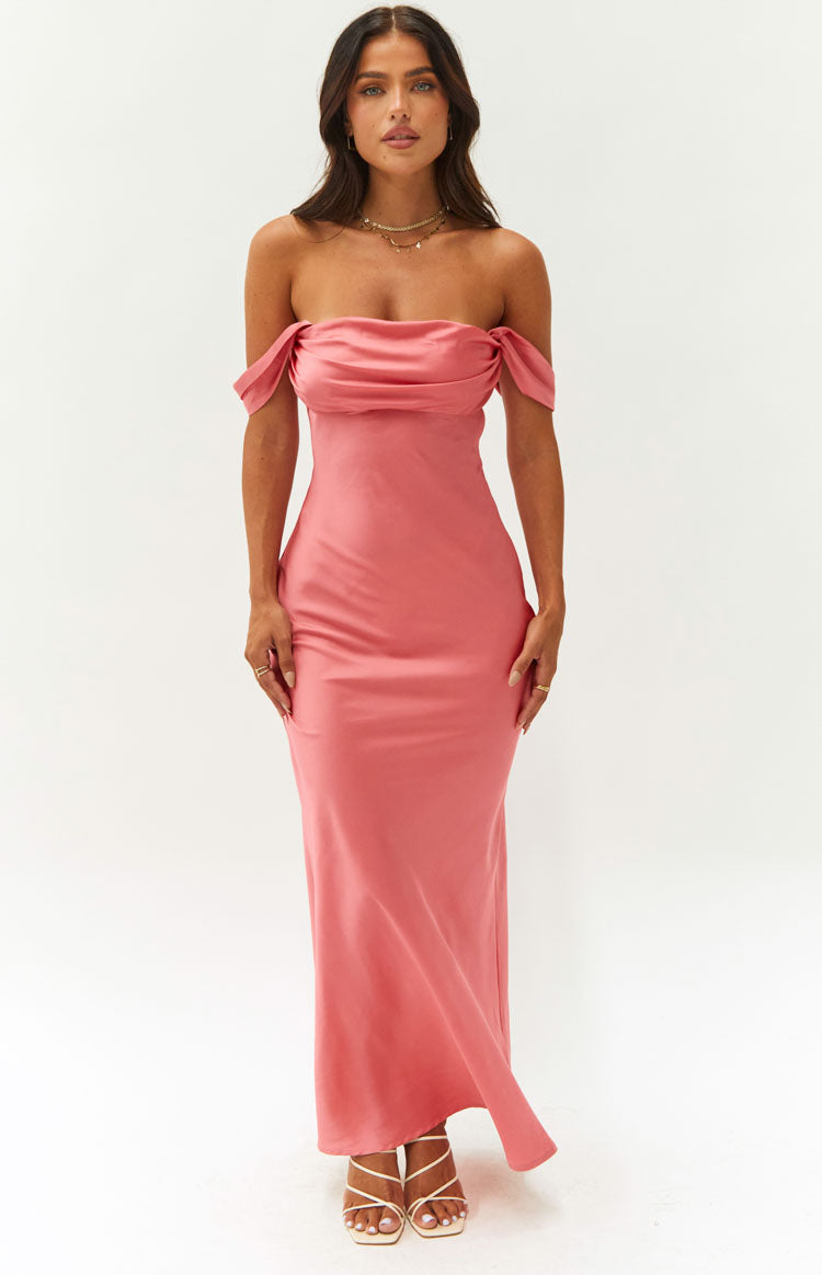 Ella Pink Off Shoulder Formal Dress BB Exclusive