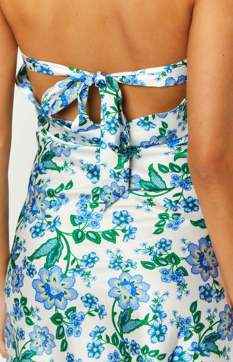 Ellie Blue Floral Strapless Mini Dress BB Exclusive