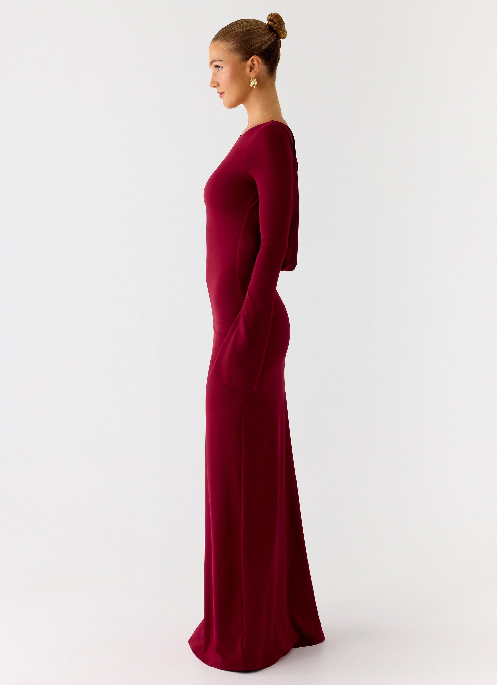Elmont Long Sleeve Maxi Dress - Dark Cherry Peppermayo Exclusive
