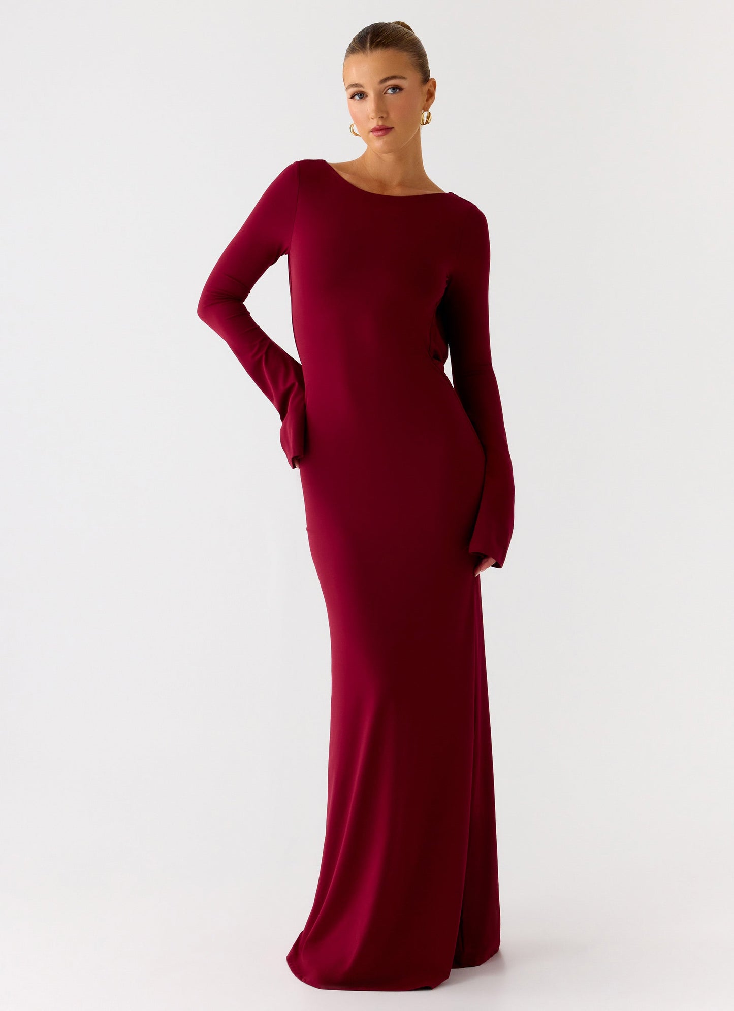 Elmont Long Sleeve Maxi Dress - Dark Cherry Peppermayo Exclusive