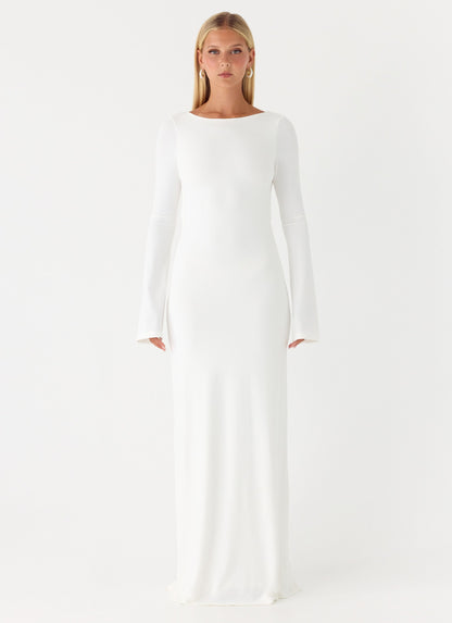 Elmont Long Sleeve Maxi Dress - White Peppermayo Exclusive
