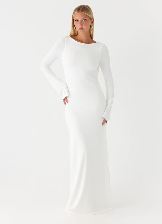 Elmont Long Sleeve Maxi Dress - White Peppermayo Exclusive