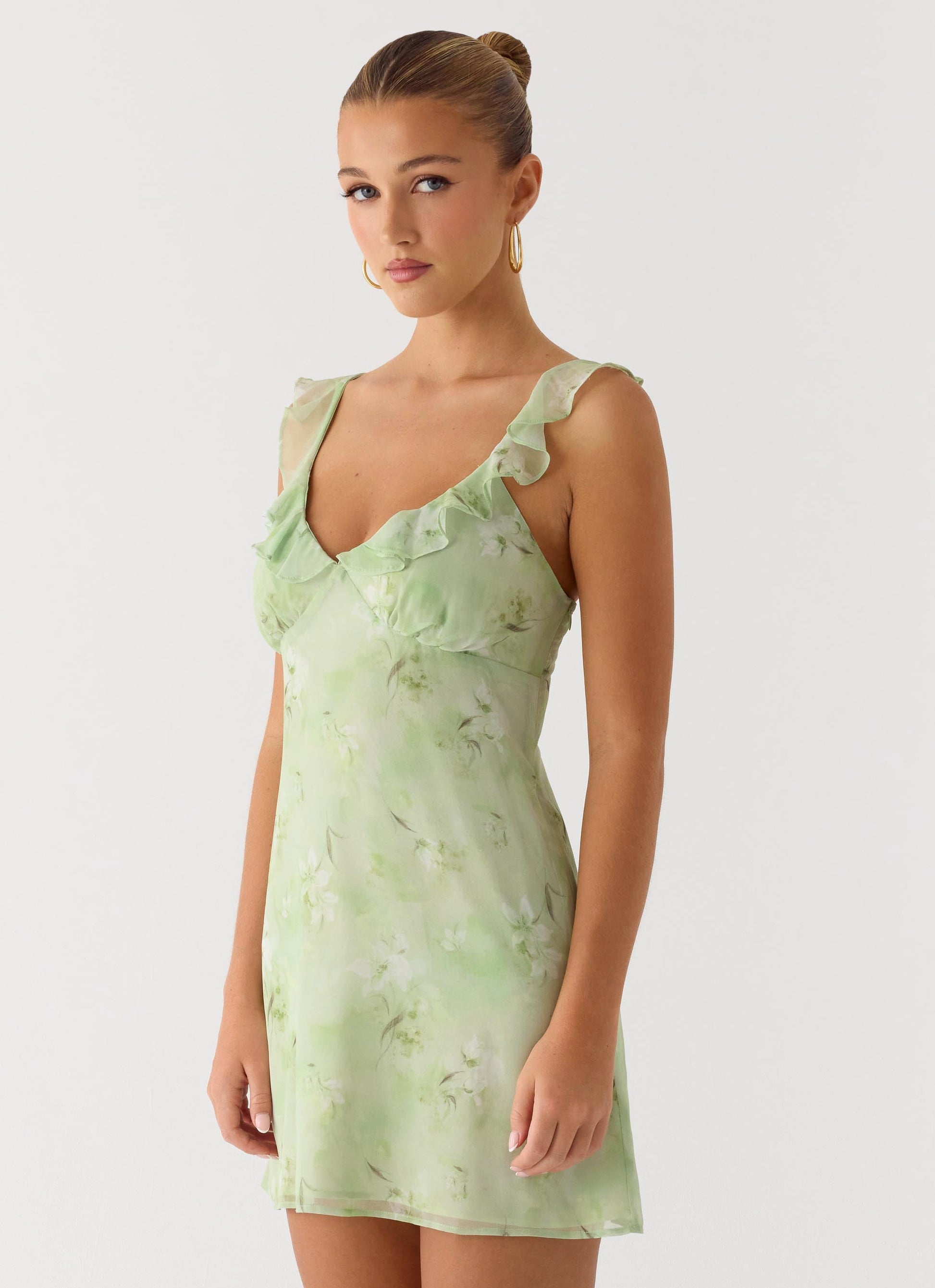 Europa Mini Dress - Blurred Lime Peppermayo Exclusive