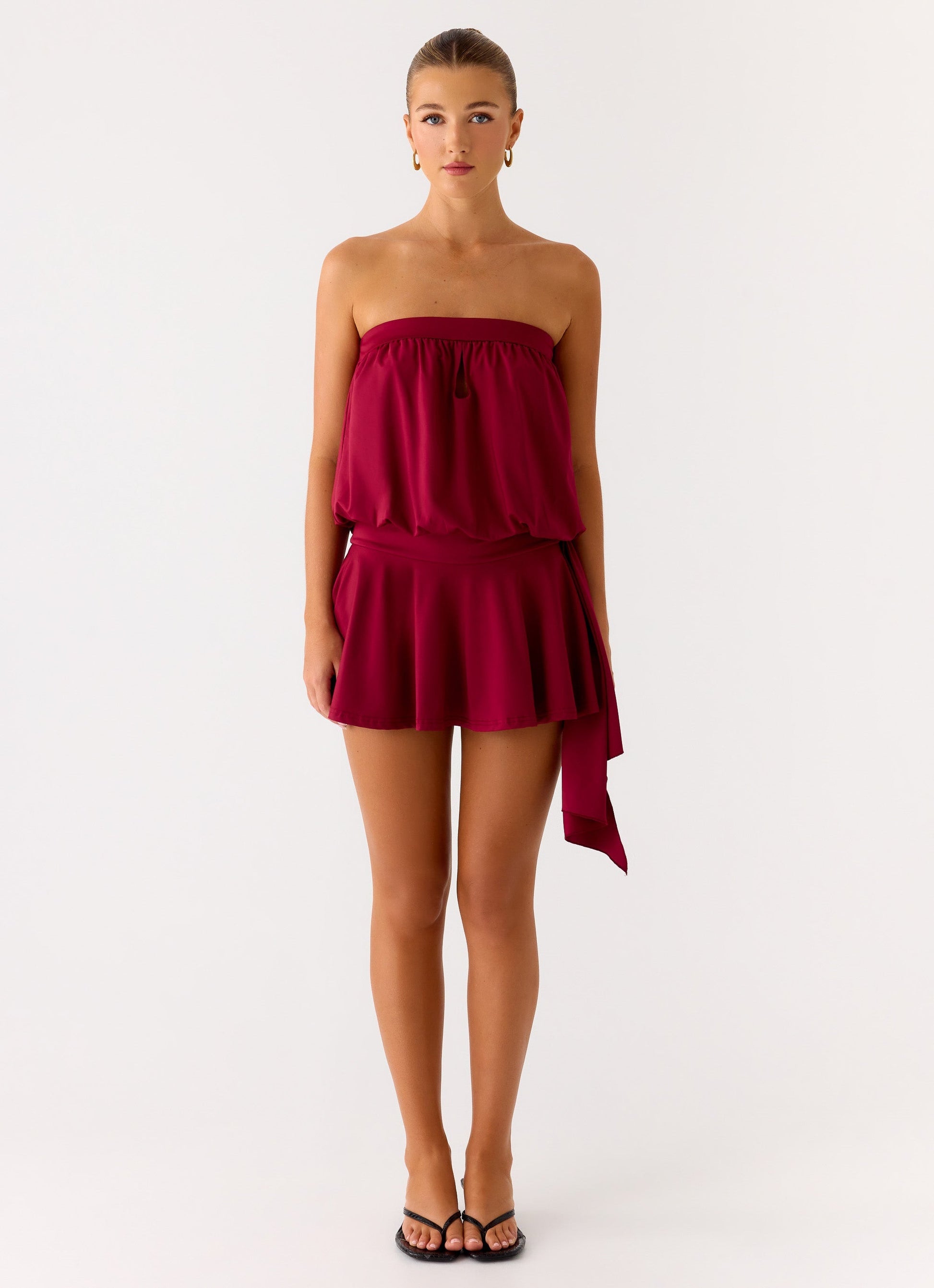 Forever Young Mini Dress - Dark Cherry Peppermayo Exclusive