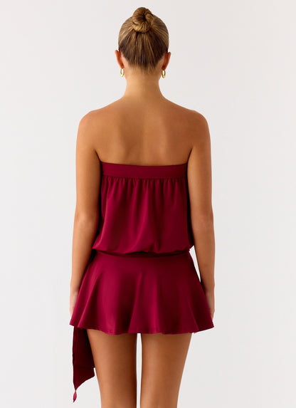 Forever Young Mini Dress - Dark Cherry Peppermayo Exclusive