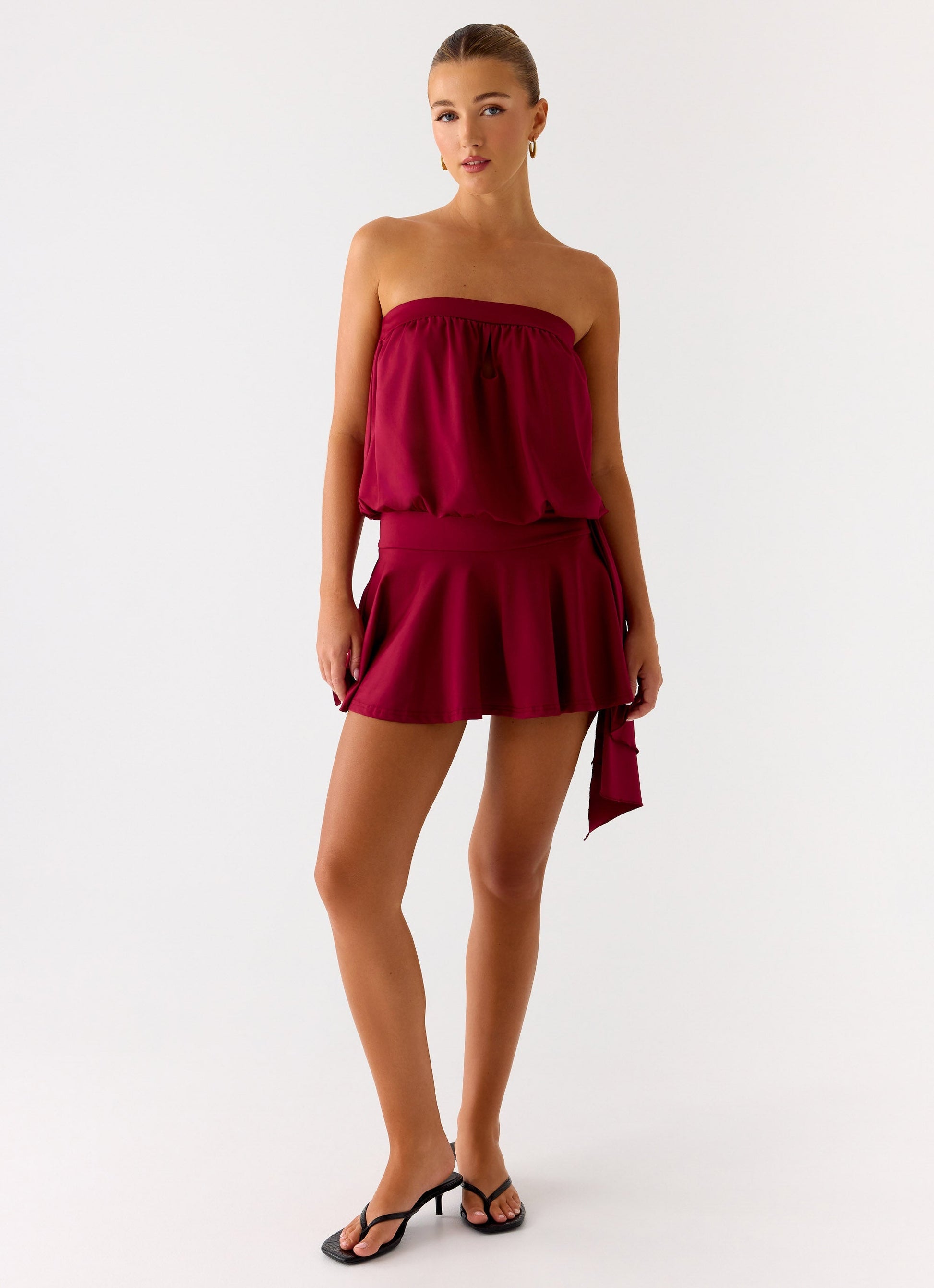 Forever Young Mini Dress - Dark Cherry Peppermayo Exclusive