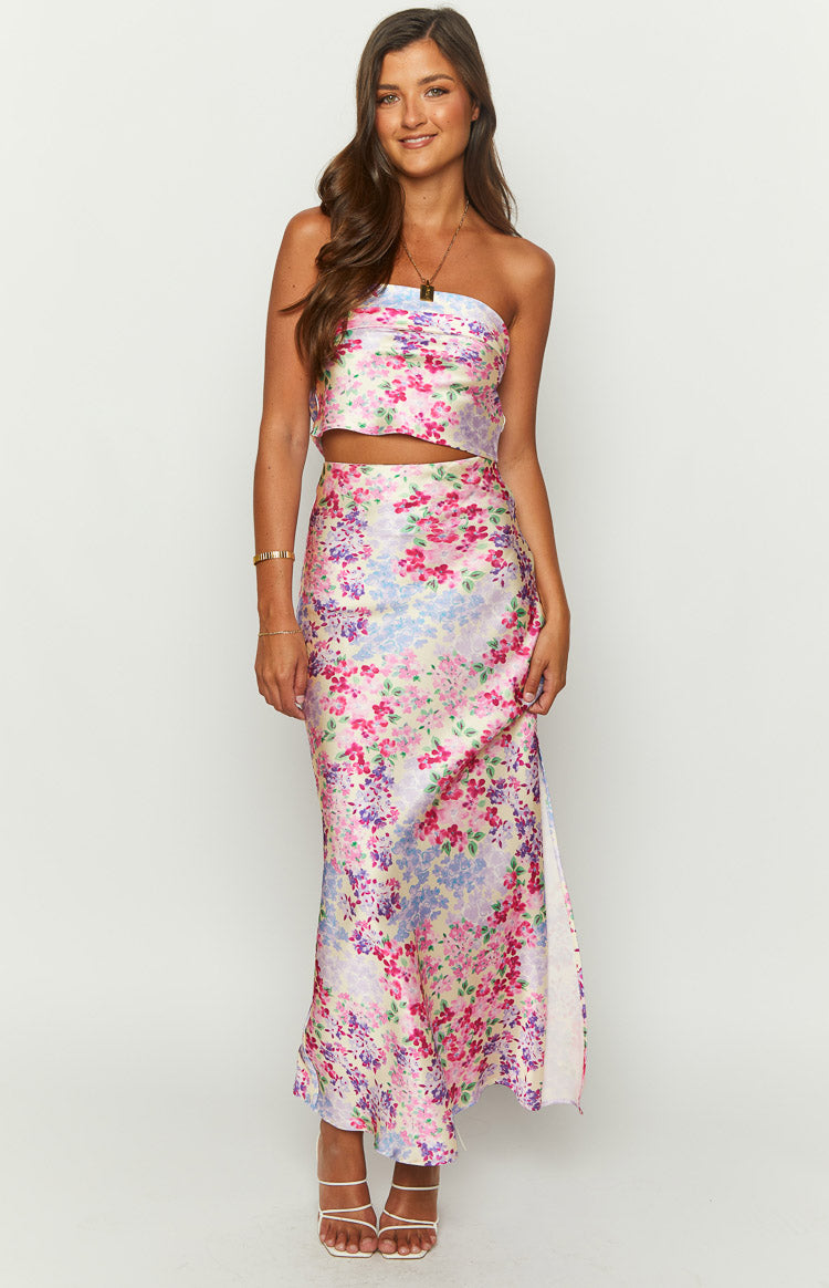 Genevieve Floral Print Maxi Skirt BB Exclusive