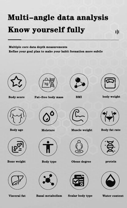 Body Fat Scale Smart Wireless Digital Bathroom Weight Scale Body Composition Analyzer With Smartphone App Bluetooth-compatible Beauty World Shop