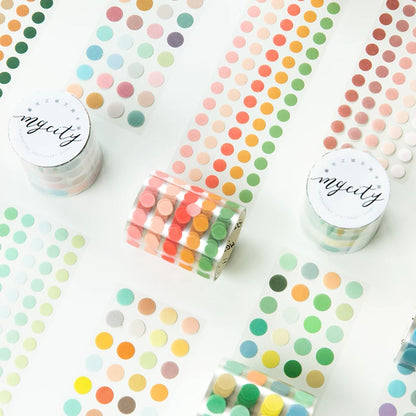 Yoofun 5*300cm Color Dots Decorative Adhesive Washi Tape Masking Tape DIY Scrapbooking Sticker Label Japanese Stationery Beauty World Shop