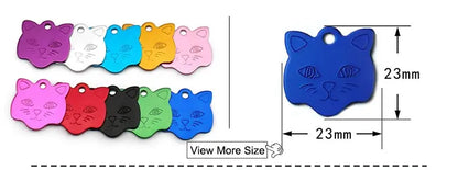 Random Mix 100pcs Aluminum Blank ID Tag Personalized Pet Dog Cat Name Plates Custom Pendant Engravable Ornament Accessories