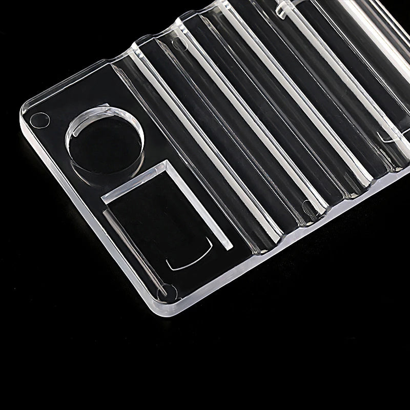 Acrylic Multi-purpose Nail Art Pen Holder, 5-Compartment Brush Stand with Color Palette, Organize and Display Tool Beauty World Shop