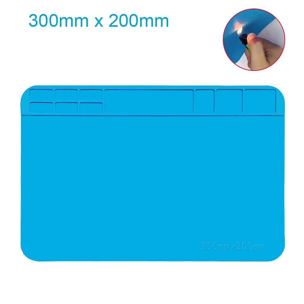 Soldering Mat ESD Antistatic Heat Resistant Insulation Work Mat Soldering Station Kit Silicone Repair Pad Maintenance Platform Beauty World Shop
