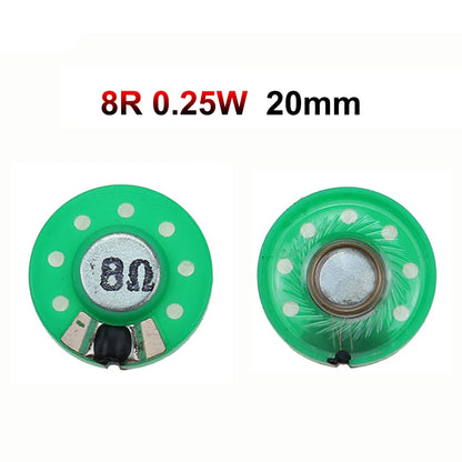 JCD 2PCS 8 Ohm 0.25W 0.5W 16/32Ohm Horn Loudspeaker 8R 16R 32R 20mm 21mm 23mm 27mm 29mm 36mm 40mm Diameter Loud Speaker