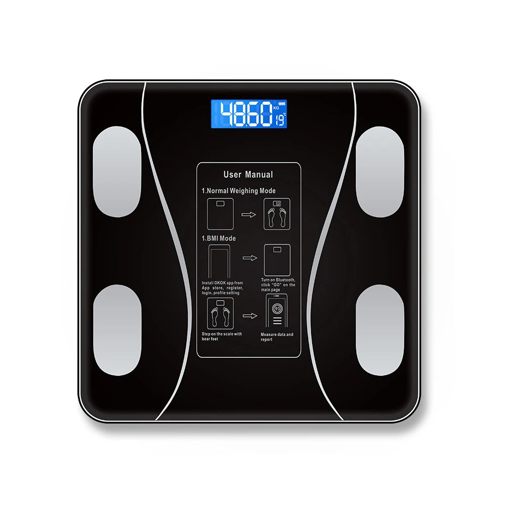 Body Fat Scale Smart Wireless Digital Bathroom Weight Scale Body Composition Analyzer With Smartphone App Bluetooth-compatible Beauty World Shop