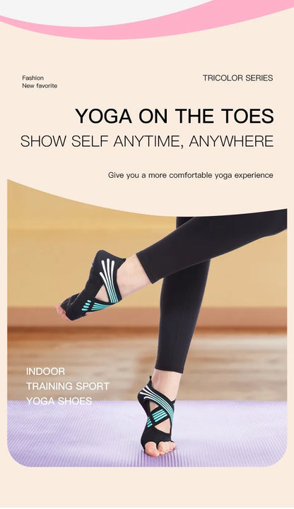 Kyncilor Professional Non-slip Gym Yoga Shoes Flat Soft Anti-slip Sole Ballet Fitness Dance Shoes Pilates Yoga Shoes Socks Beauty World Shop