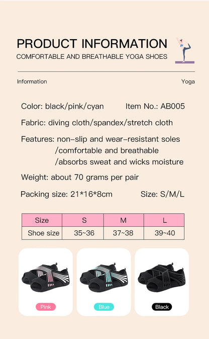 Kyncilor Professional Non-slip Gym Yoga Shoes Flat Soft Anti-slip Sole Ballet Fitness Dance Shoes Pilates Yoga Shoes Socks Beauty World Shop