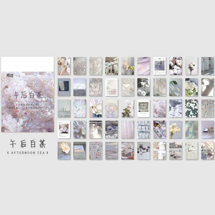 Yoofun 50 Sheets Natural Scenery&Art Paintings Stationery Stickers Book Aesthetic Landscape Cute Scrapbooking Planner Journaling Beauty World Shop