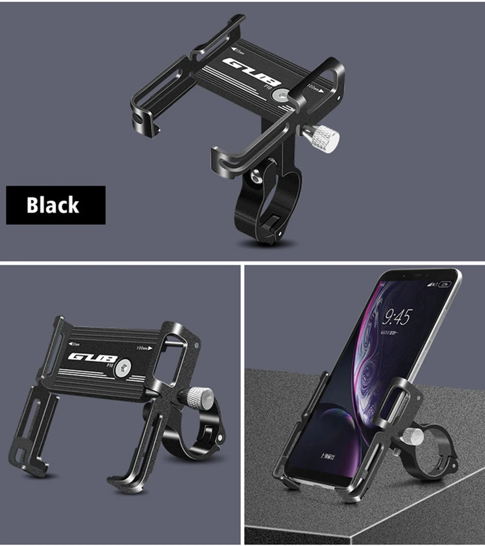 GUB Aluminum Bicycle Phone Holder Metal Bike Cell Mobile iPhone Stand for Motorcycle Scooter Handlebar Bike Headsets Stem Mount Beauty World Shop