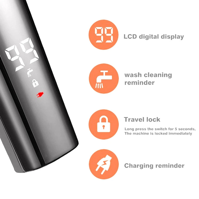 Original Kemei Digital Display All In One Hair Trimmer For Men Eyebrow Beard Trimmer Electric Hair Clipper Grooming Kit Haircut Beauty World Shop