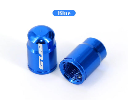 2pcs GUB Aluminum CNC Bicycle Tire Valve Cap MTB Road Bike Tube Tyre Gas Nozzle Cover for AV FV Schrader Presta Valve Dustproof Beauty World Shop