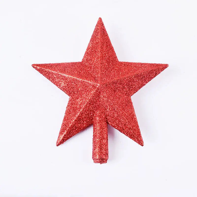 15/20cm Christmas Tree Top Star Merry Christmas Decorations for Home Shiny Gold Powder Five-pointed Star New Year's Ornament Beauty World Shop