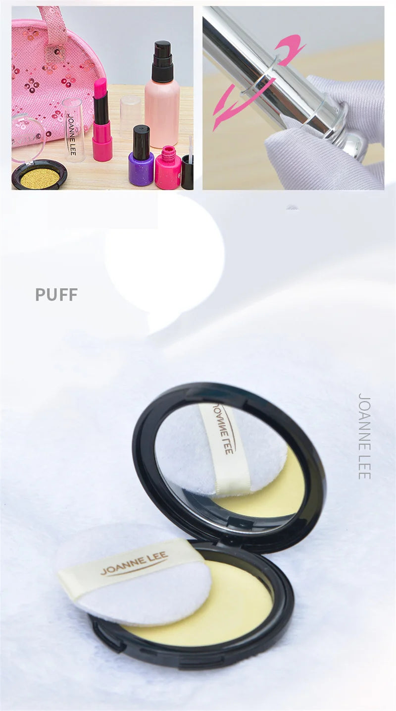 Girls Make Up Toy Set Pretend Play Lipstick Nail Polish Princess Pink Makeup Toys For Girls Dress Up Educational Toys Kids Gifts Beauty World Shop