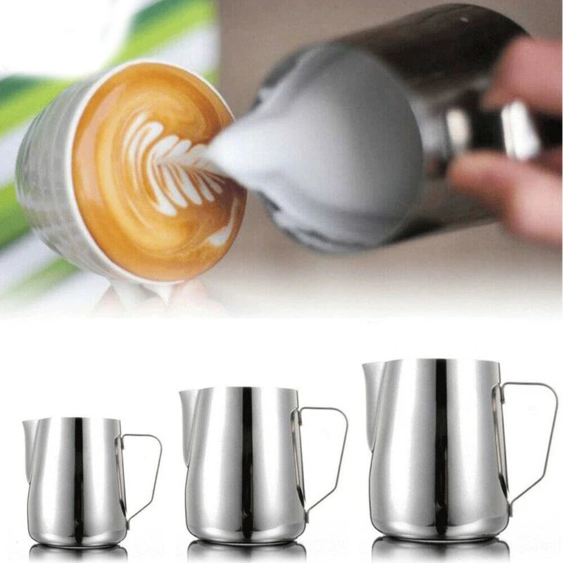 100/350/600ml Milk Jugs Fashion Stainless Steel Milk Craft Milk Frothing Pitcher Coffee Latte Frothing Art Jug Pitcher Mug Cup Beauty World Shop