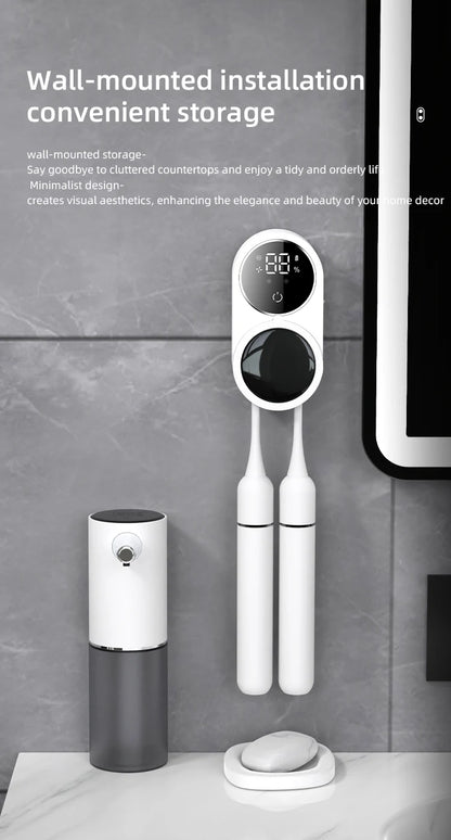 Mini Portable Rechargeable Travel Toothbrush Sterilizer Induction Switch with Charge Display UV Toothbrush Sterilizer Case Beauty World Shop