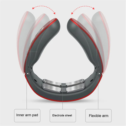 Electric Neck and Shoulder Pulse Massager 6 Mode 9 Levels Adjustable Cervical Vertebra Relax Pain Relief Kneading Machine Beauty World Shop