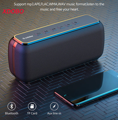 XDOBO X8 Portable 60W Bluetooth-Compatible Speakers 6600mAh Wireless Bass With Subwoofer Sound Box IPX5 Waterproof TWS Boombox