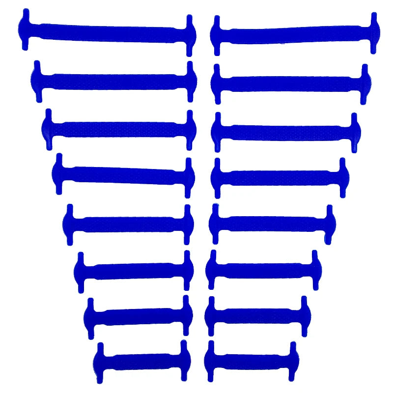 16pcs/lot Silicone Shoelaces No Tie Shoelaces 12 colors Elastic Lace Shoelace Creative Lazy Silicone Laces Rubber Lace Beauty World Shop