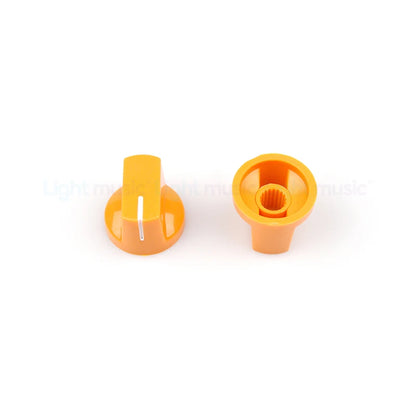 6Pcs Multi Color Flet Head Guitar Pedal Knob Electric Guitar Pot Potentiometer Knobs Guitar Accessories Beauty World Shop