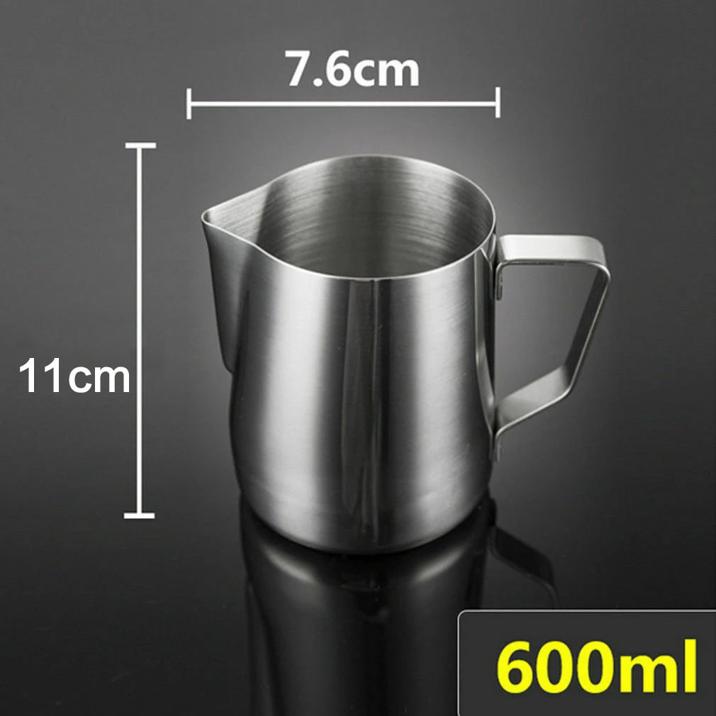 100/350/600ml Milk Jugs Fashion Stainless Steel Milk Craft Milk Frothing Pitcher Coffee Latte Frothing Art Jug Pitcher Mug Cup Beauty World Shop