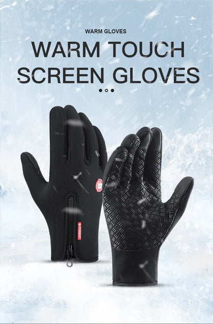 Winter Ski Gloves Men Bike Cycling Gloves Windproof Cold Proof Full Finger Outdoor Waterproof Bicycle Motorcycle Riding Mitten Beauty World Shop