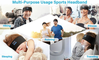 Sleep Eye Mask with Bluetooth 5.0 Headphones Soft Elastic Comfortable Headband ASMR Sleeping  Band 10H Music Beauty World Shop
