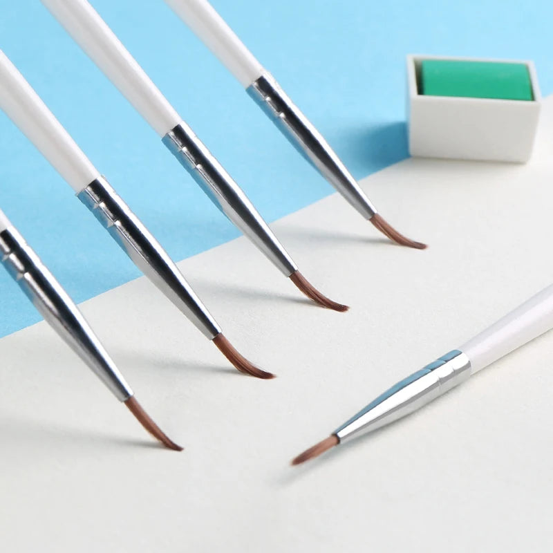 6Pcs/Set Fine Hand-painted Thin Hook Line Pen Drawing Art Pen #0 #00 #000 Paint Brush Art Supplies Nylon Hair Brush Painting Pen Beauty World Shop