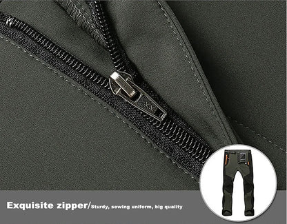 LNGXO Thick Warm Fleece Hiking Pants Men Winter Waterproof Windproof Outdoor Soft Shell Rain Trousers Trekking Camping Ski Pants Beauty World Shop