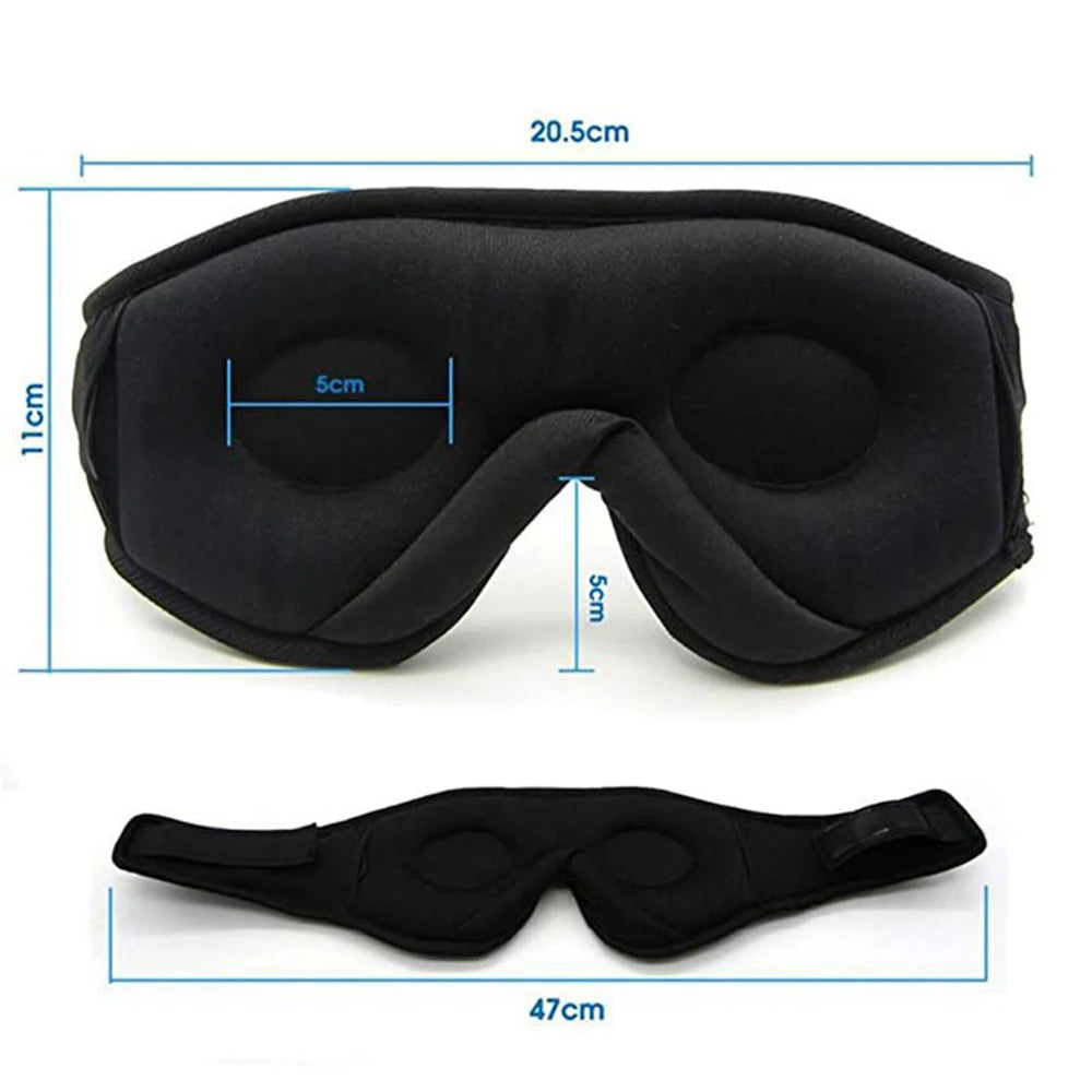 Mask For Sleep Headphones Bluetooth 3D Eye Mask Music Play Sleeping Headphones with Built-in HD Speaker Beauty World Shop