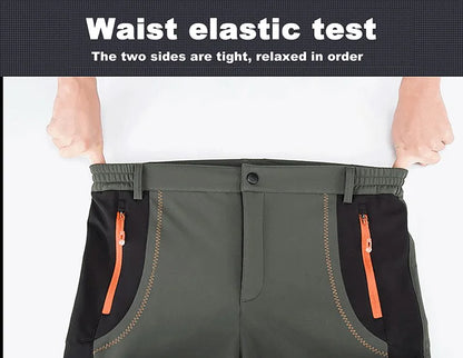 LNGXO Thick Warm Fleece Hiking Pants Men Winter Waterproof Windproof Outdoor Soft Shell Rain Trousers Trekking Camping Ski Pants Beauty World Shop