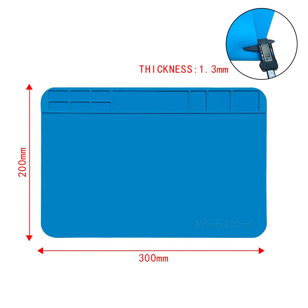 Soldering Mat ESD Antistatic Heat Resistant Insulation Work Mat Soldering Station Kit Silicone Repair Pad Maintenance Platform Beauty World Shop