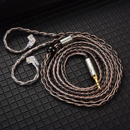 QKZ T1 Earphone Cable QDC Type Copper Silver-plated Upgrade Cable 3.5mm Wired Headphones For KZ ZSN PRO ZS10 pro EDX TRN CCA