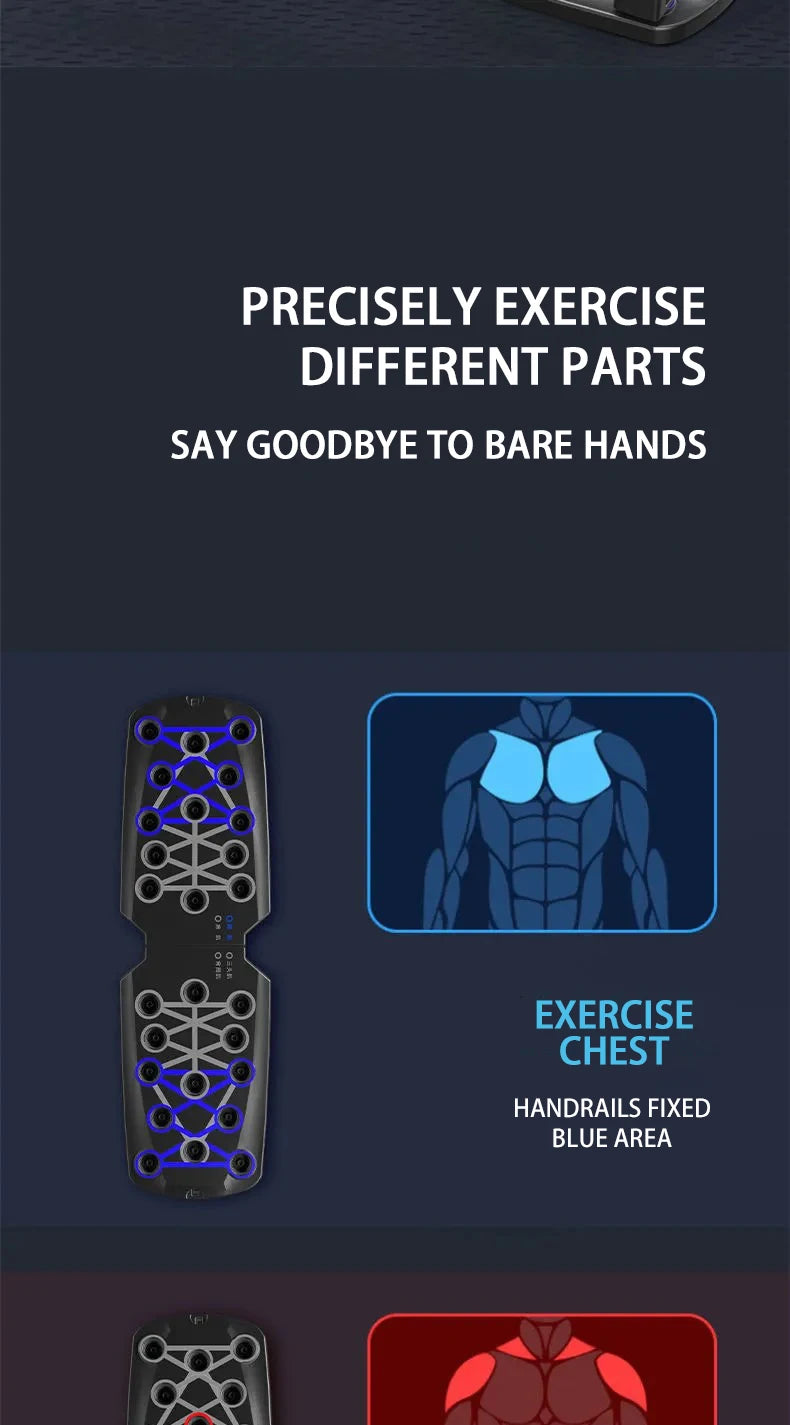 Push-up Board Set Portable Multifunctional Push-up Bar Foldable Fitness Equipment For Chest Abdomen Arms/Back Training Beauty World Shop