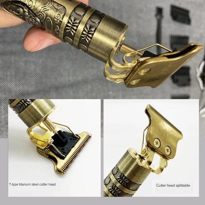 Vintage T9 Hair Clipper Beard Shaving Body Hair Trimmer Clippers Electric Men Haircut Machine 0mm Barber Shaver Beauty World Shop