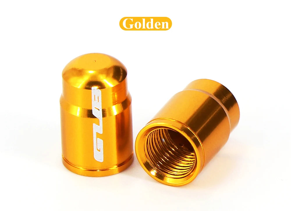 2pcs GUB Aluminum CNC Bicycle Tire Valve Cap MTB Road Bike Tube Tyre Gas Nozzle Cover for AV FV Schrader Presta Valve Dustproof Beauty World Shop