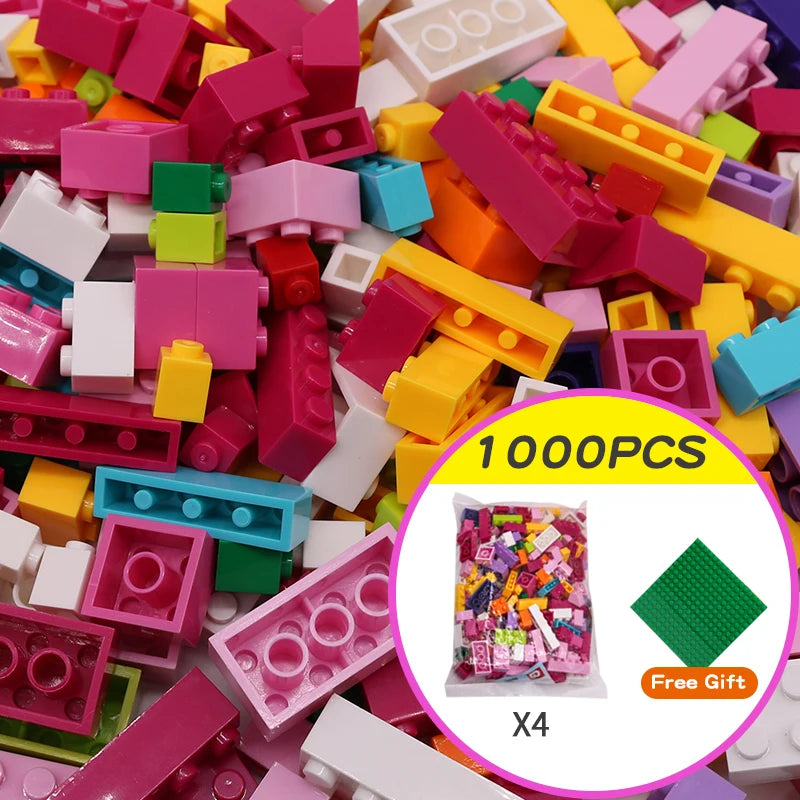 1000 Pieces DIY Creative Building Blocks Bulk Sets City Classic Bricks Assembly Brinquedos Educational Toys for Children Beauty World Shop