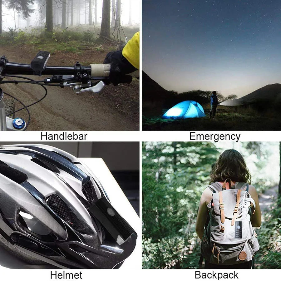 Bike Light Set Front Light with Taillight USB Rechargeable Easy to Install 3 Modes Bicycle Accessories for the Bicycle Road MTB Beauty World Shop