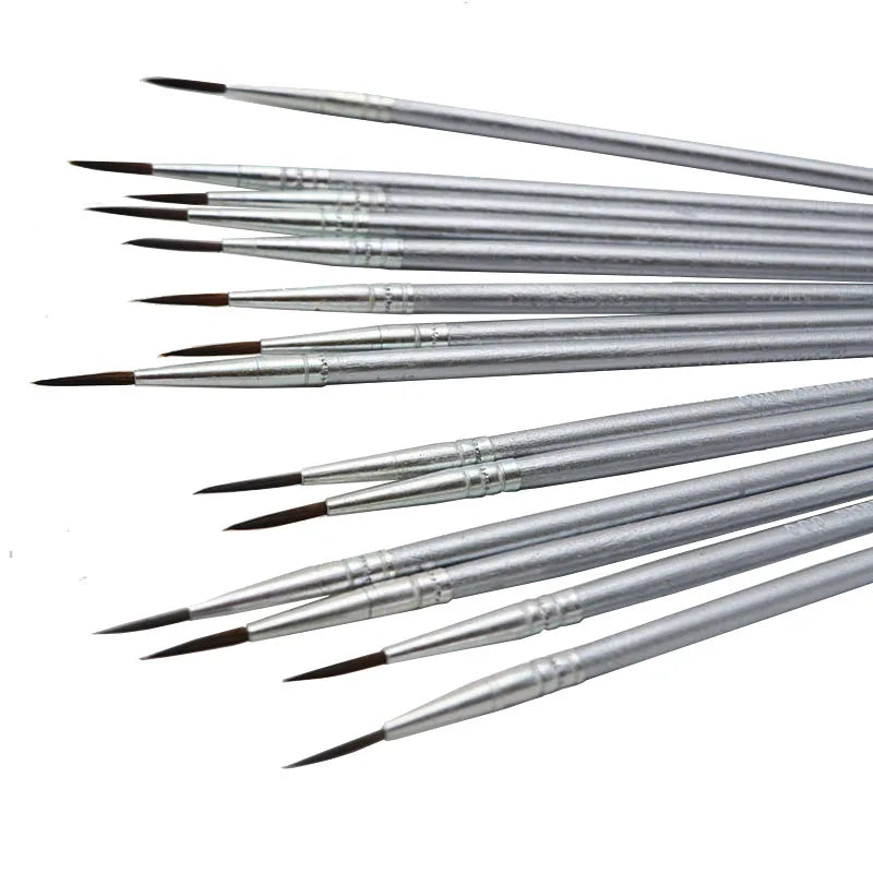 6Pcs/Set Fine Hand-painted Thin Hook Line Pen Drawing Art Pen #0 #00 #000 Paint Brush Art Supplies Nylon Hair Brush Painting Pen Beauty World Shop
