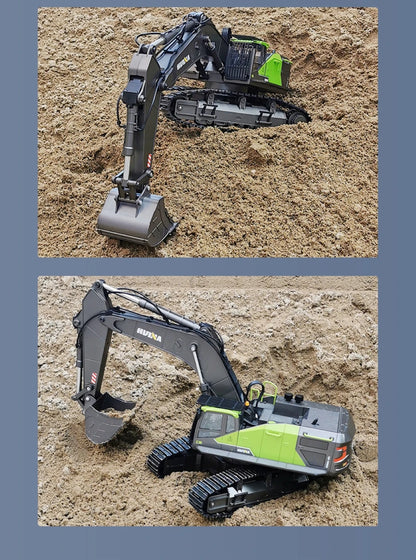 1/14 HUINA 1593 582 RC Excavator Dumper Truck crawler Alloy Tractor Loader 2.4G Radio Controlled Car Engineering toy for boy Beauty World Shop